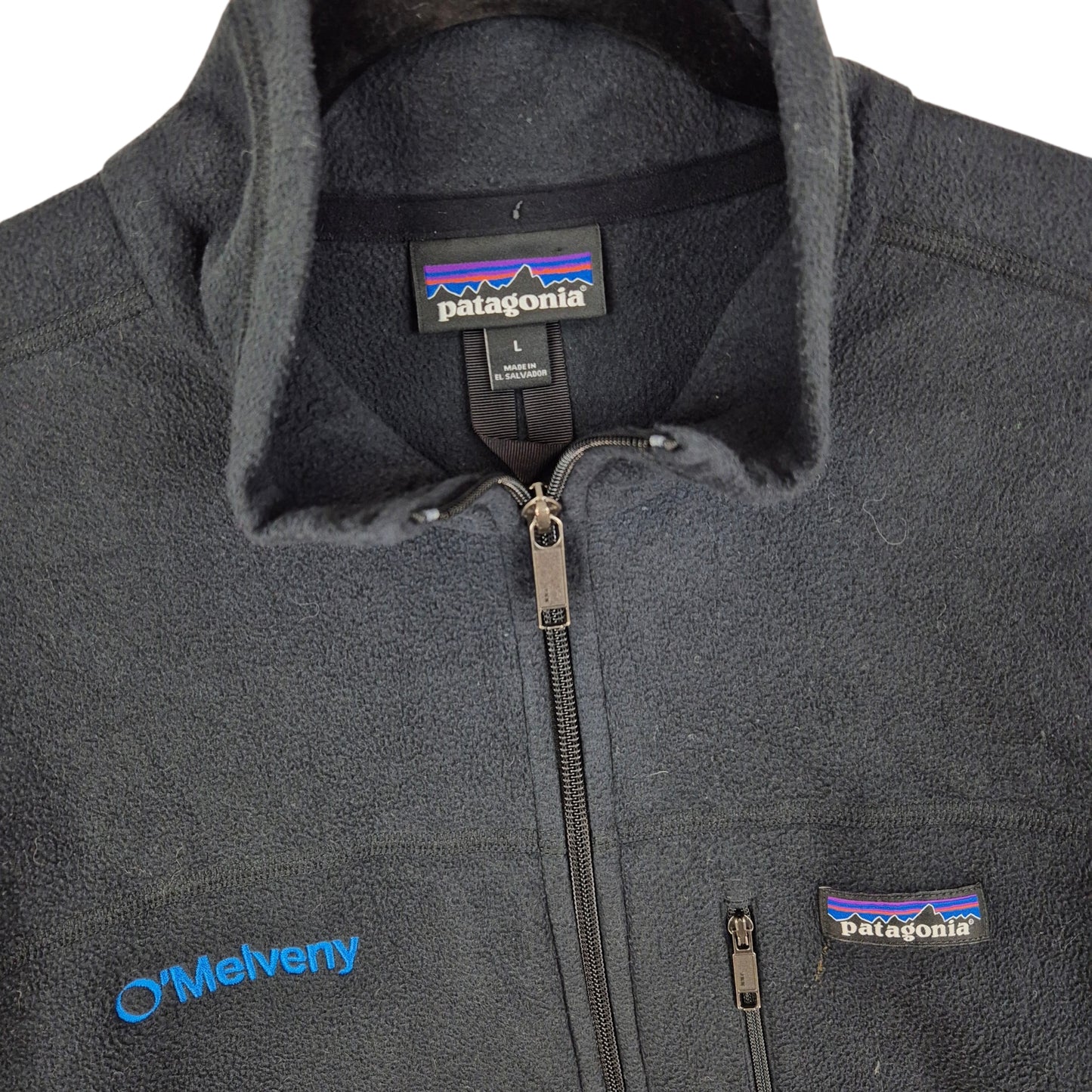 Patagonia Black Quarter Zip Fleece Jumper Size L