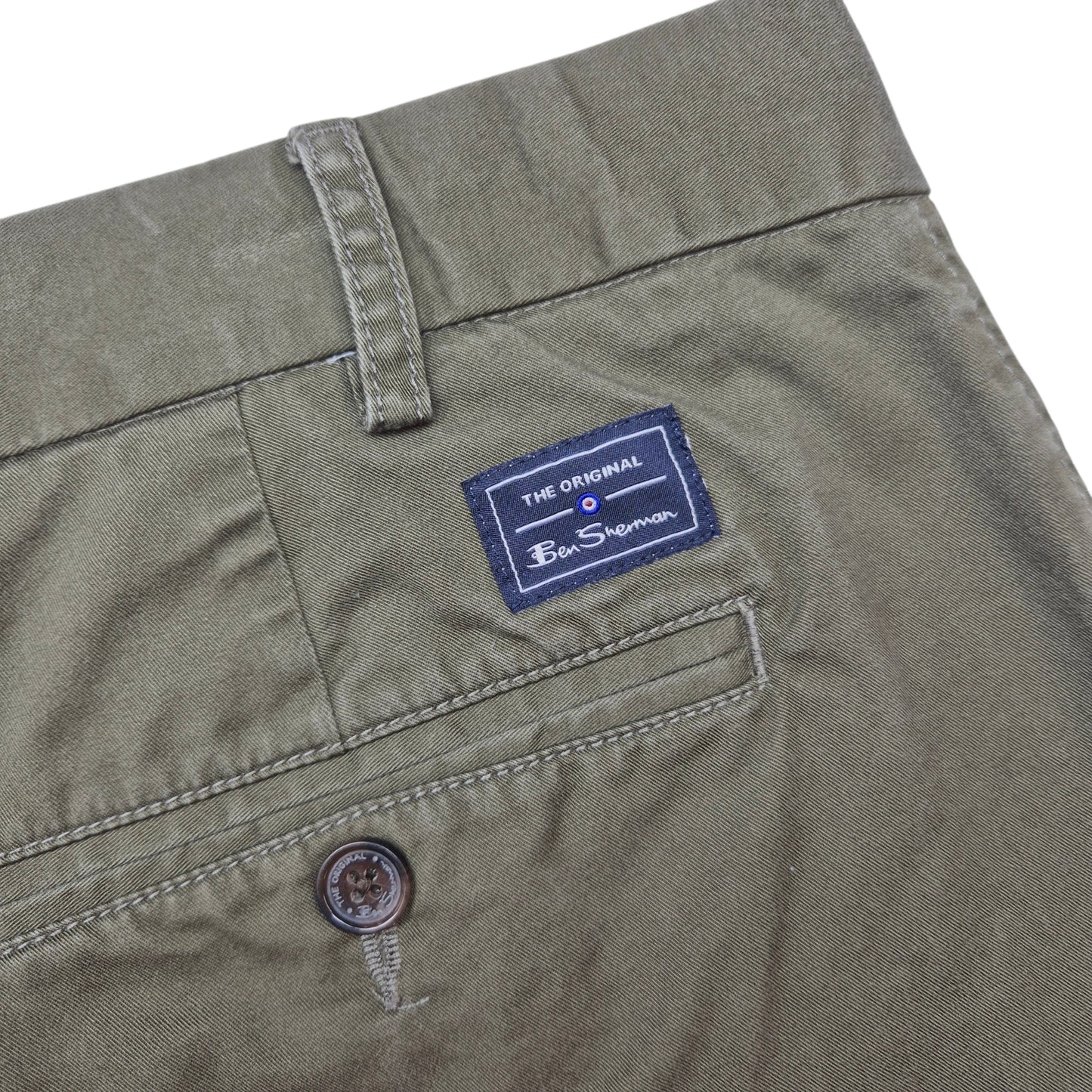 Ben Sherman Olive Green Slim Chino Pants W38