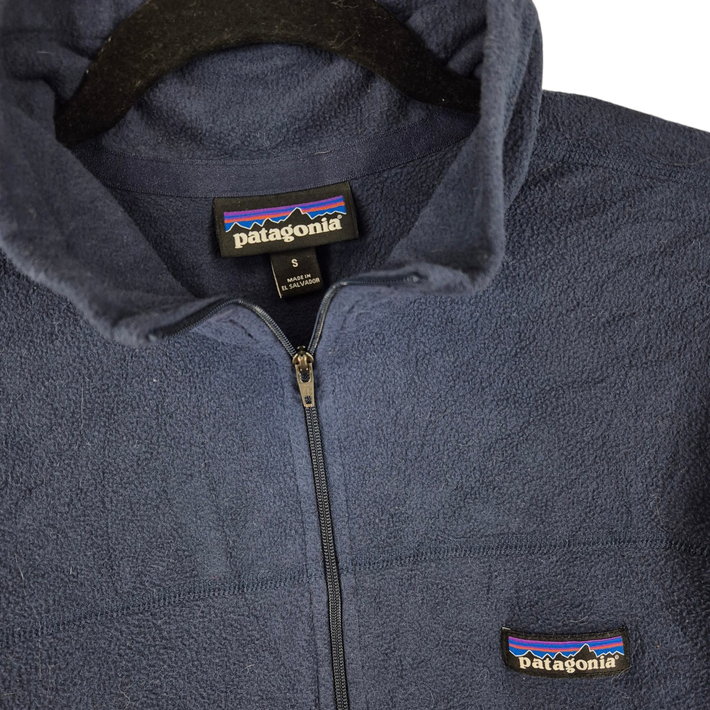 Patagonia Dark Blue Quarter Zip Fleece Jumper Size S