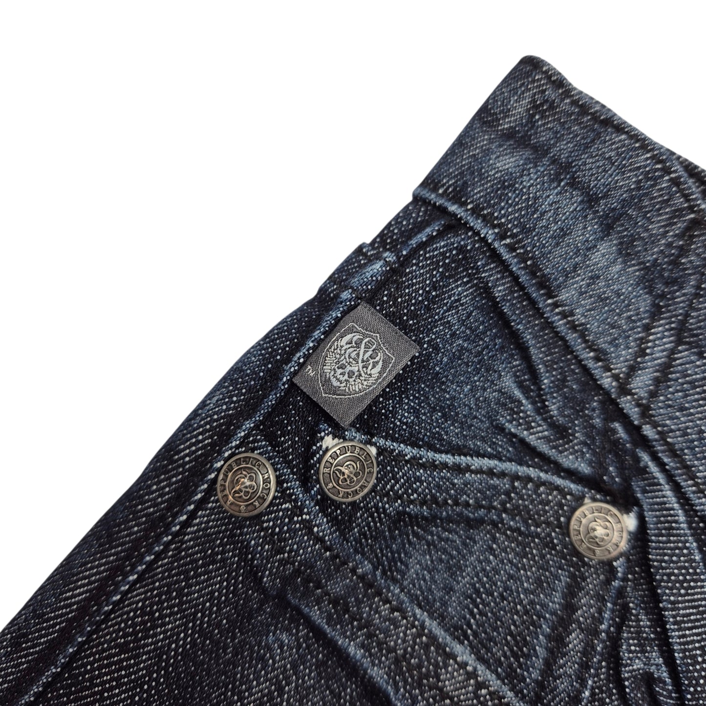 Rock & Republic Jeans Womens Dark Blue Low Waist Bootcut Denim W29