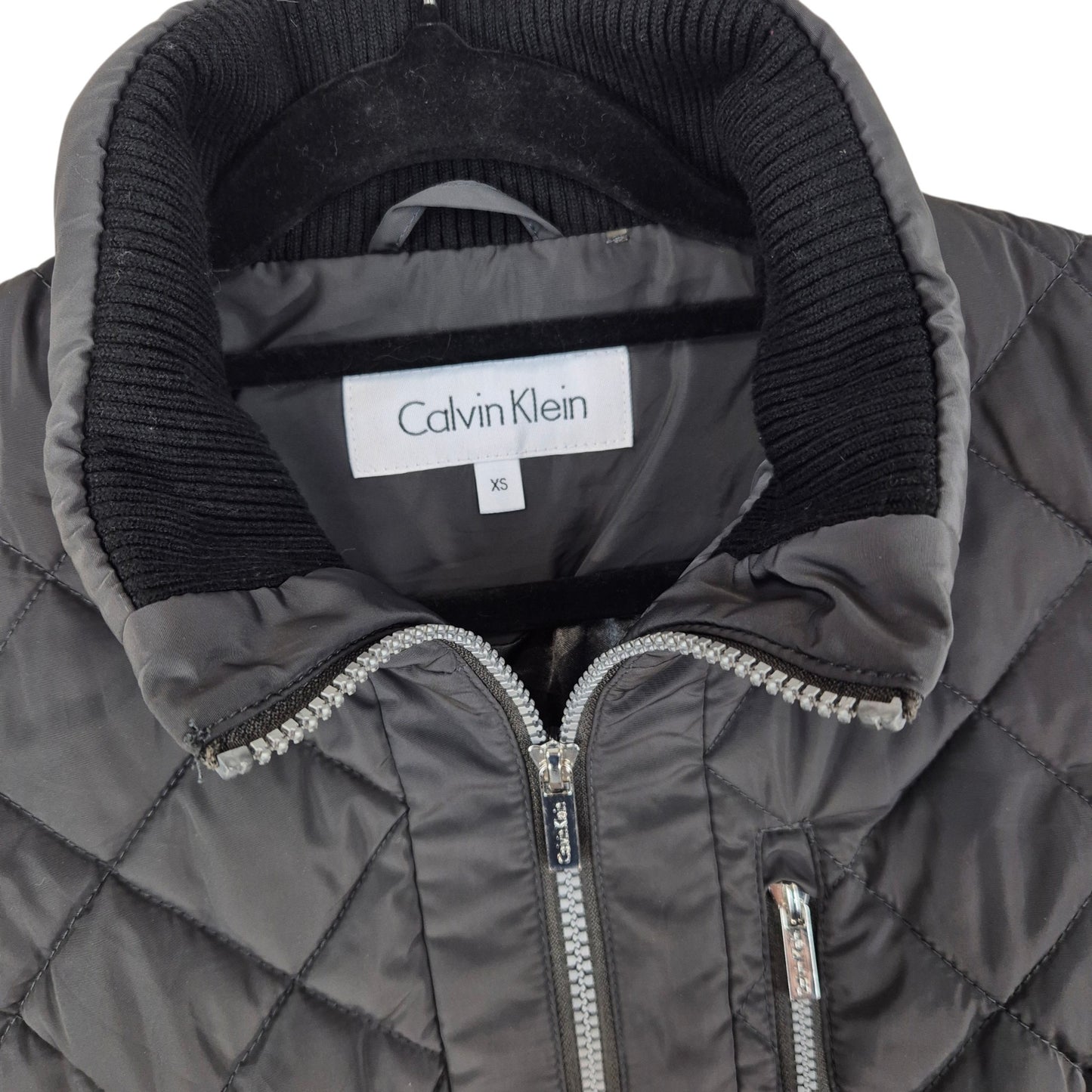 Calvin Klein Womens Grey Padded Vest Size XS