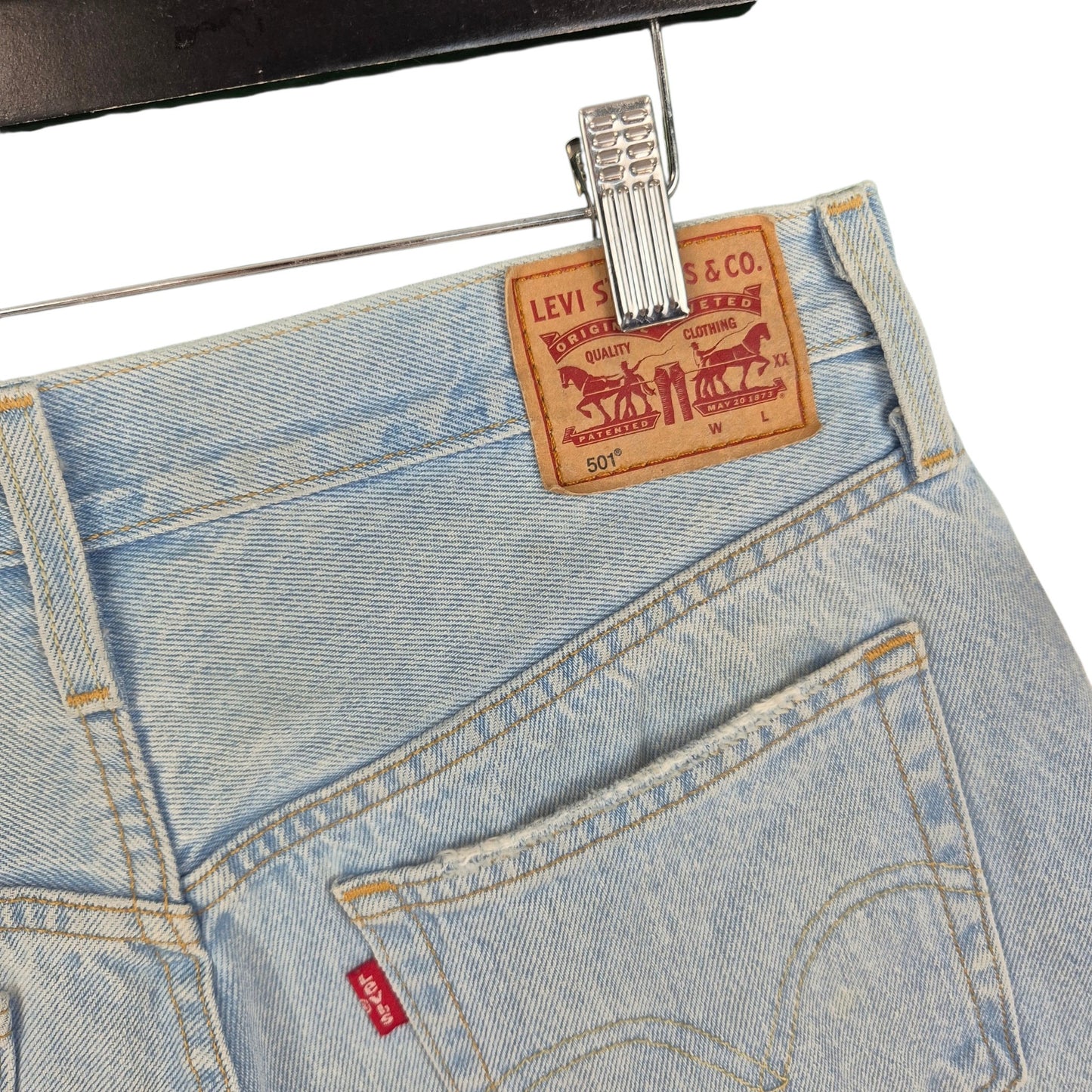 Levis 501 Womens Light Blue Denim Shorts W30