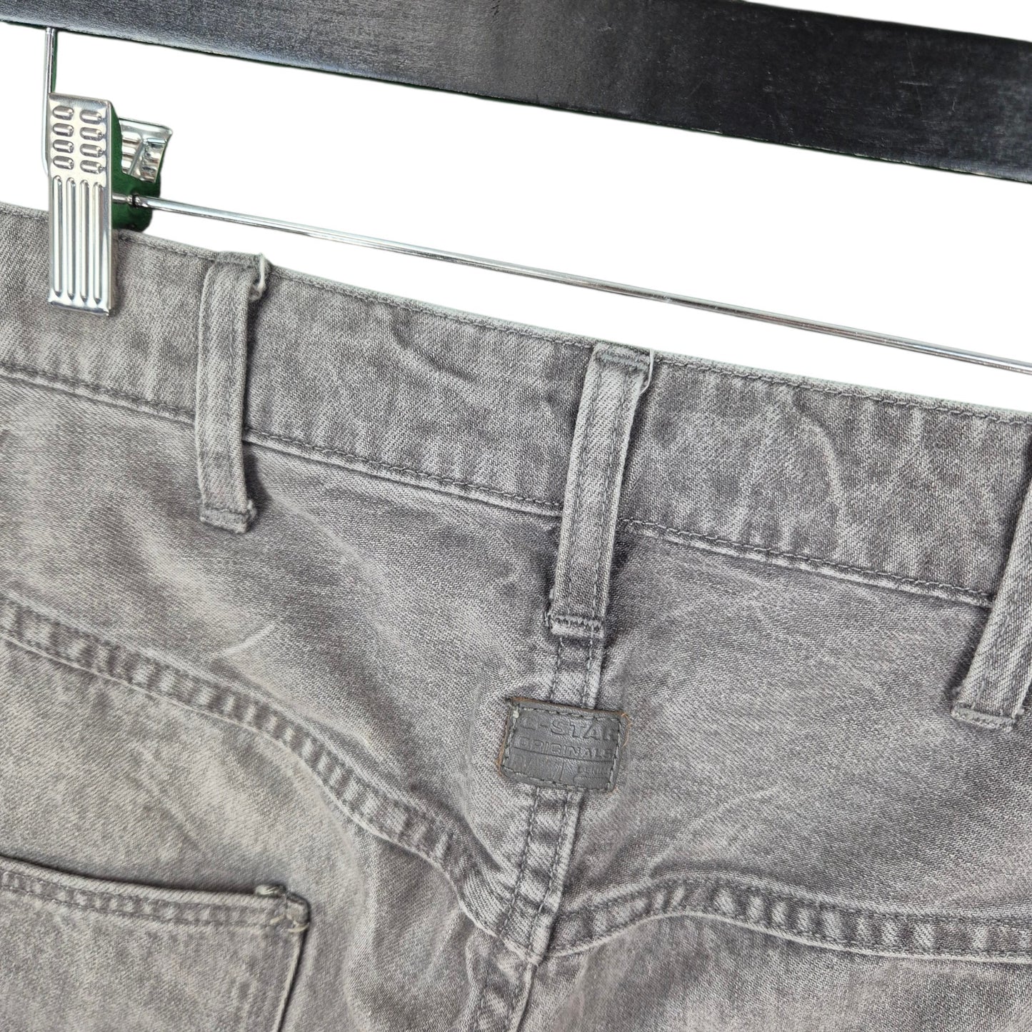 G Star Raw Grey Denim Shorts W36