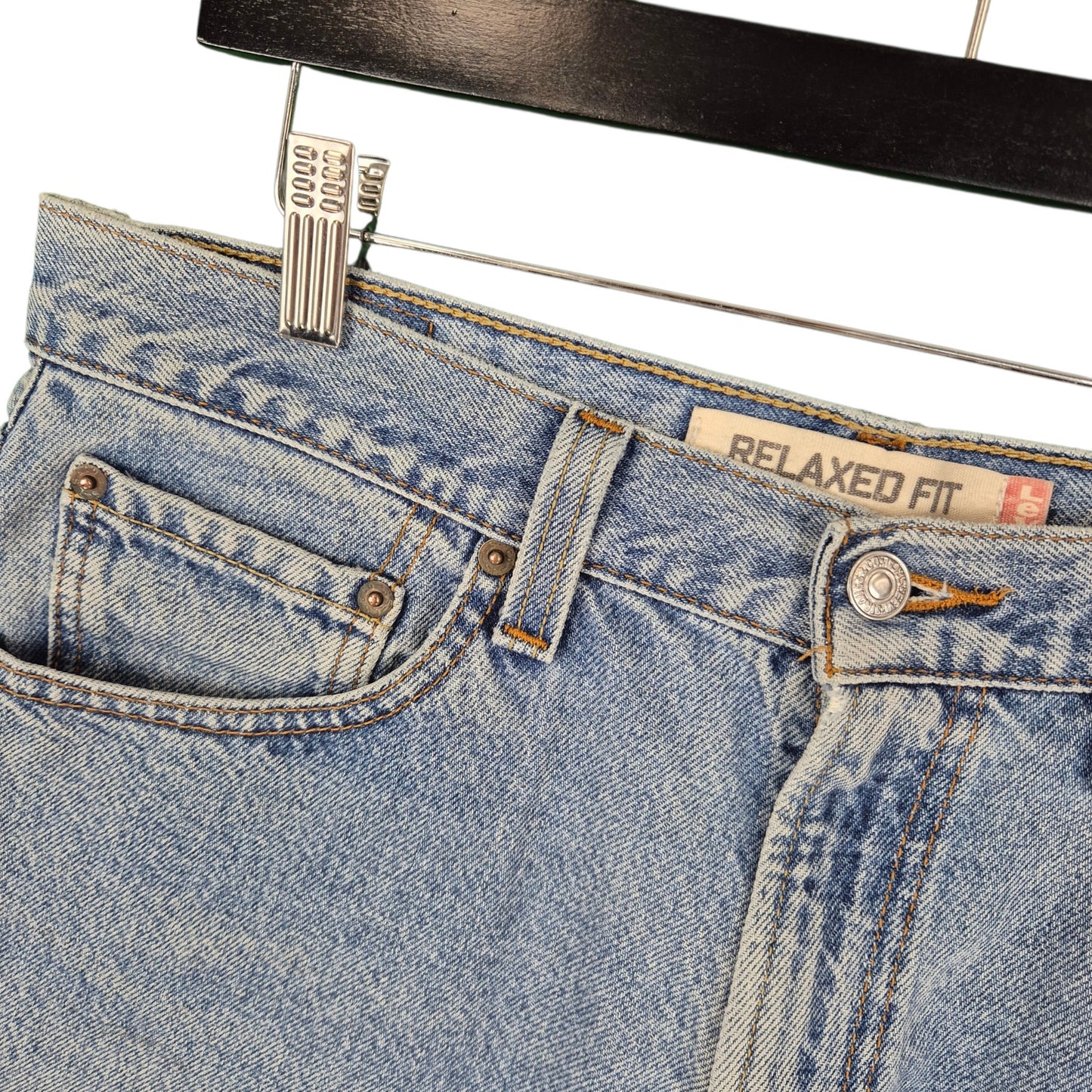 Vintage Levis 550 Jeans Womens Blue Denim Shorts W33