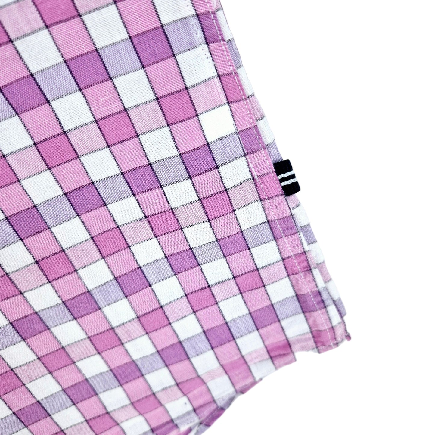 Lacoste Magenta Checkered Short Sleeve Button Shirt Size XL