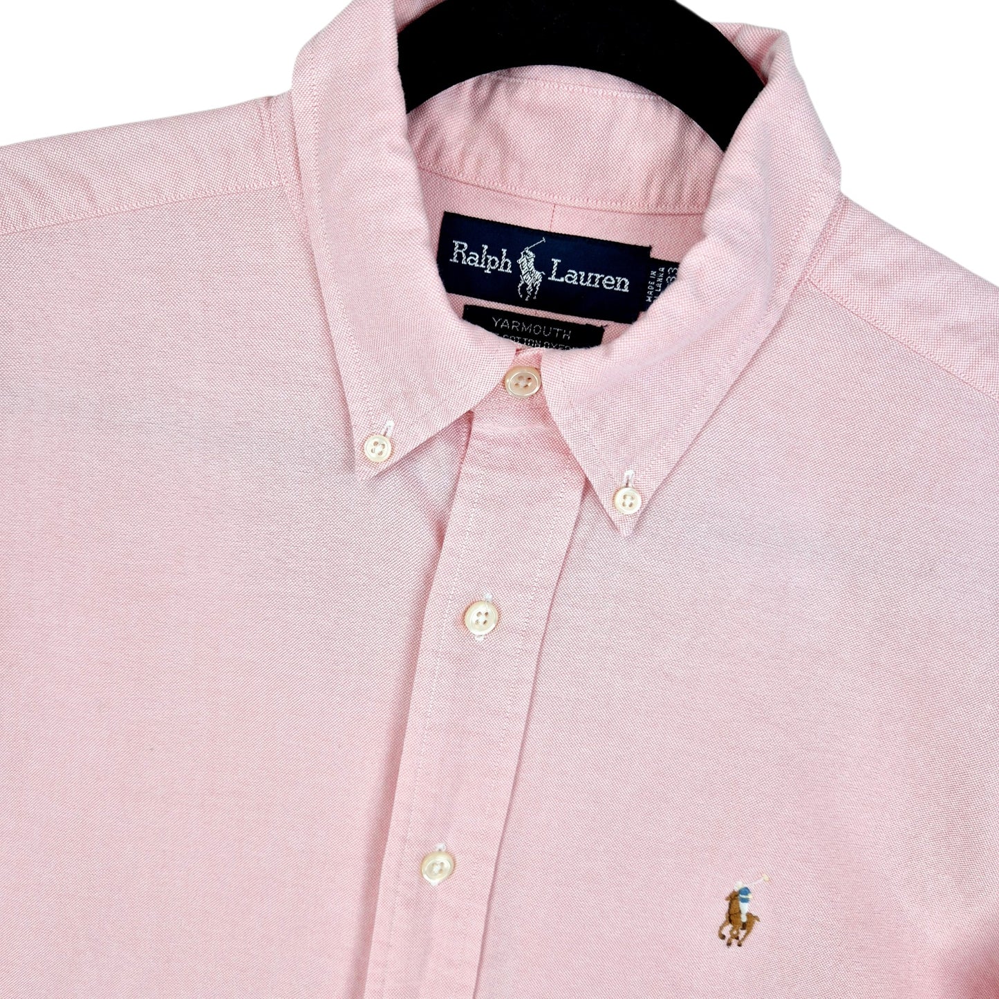 Vintage Polo Ralph Lauren 90's Pink Yarmouth Oversized Dress Shirt Size M