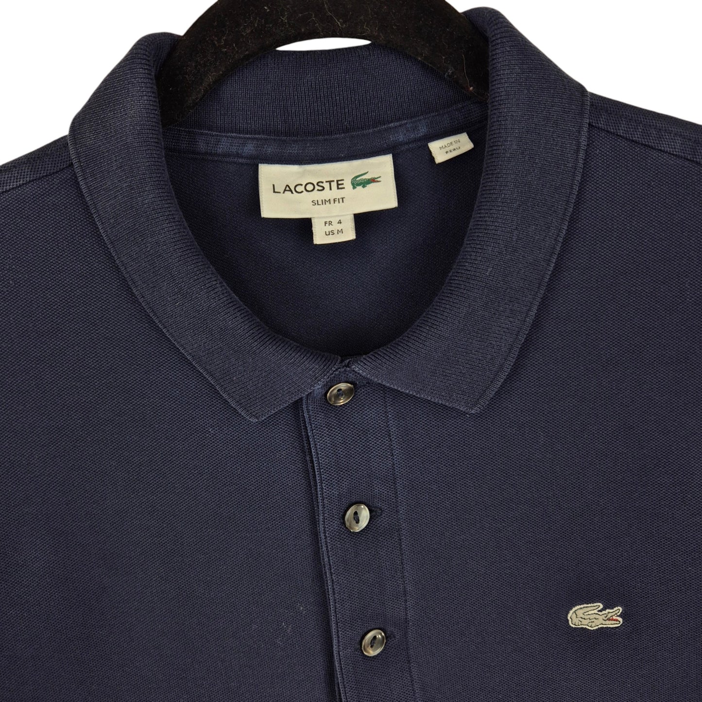 Lacoste Dark Blue Slim Fit Polo Shirt Size M