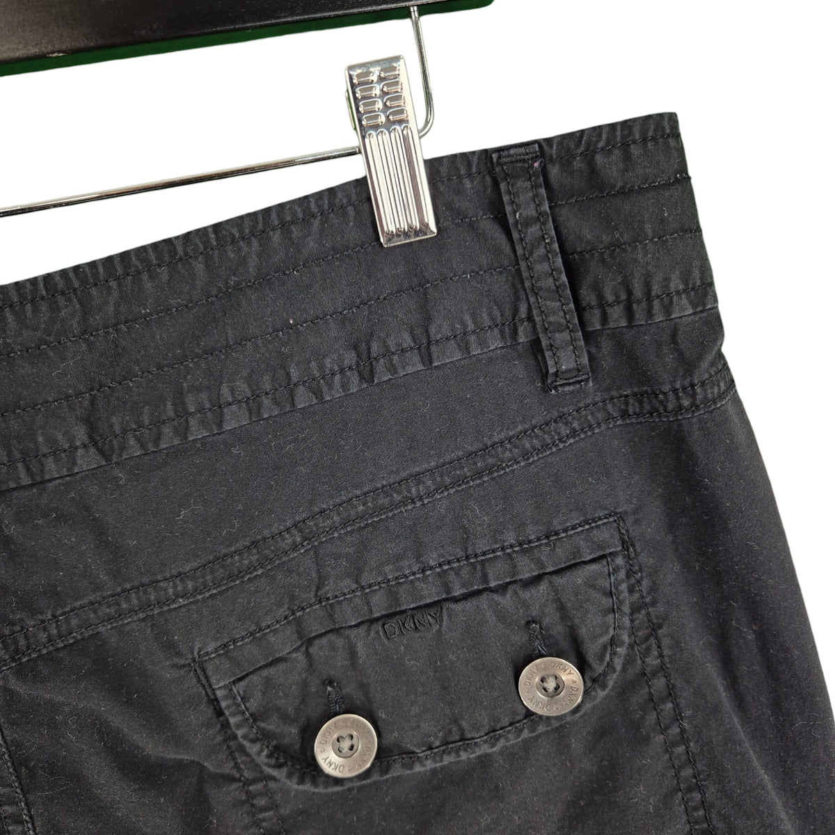 DKNY Womens Black Cargo Pants W35