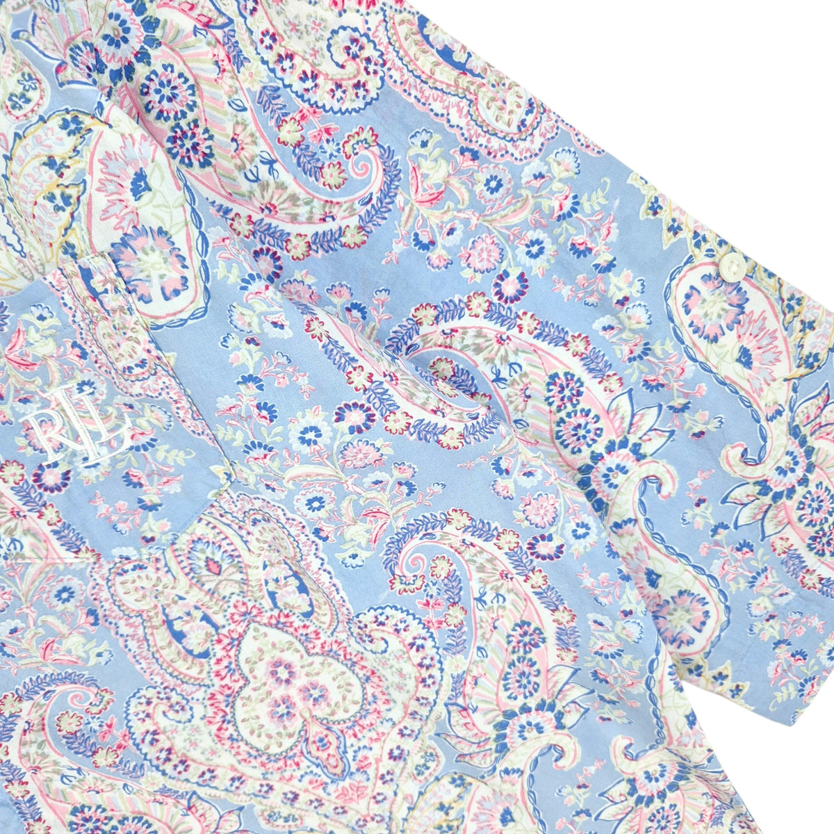 Ralph Lauren Green Label Womens Oversized Floral Button Shirt Size M