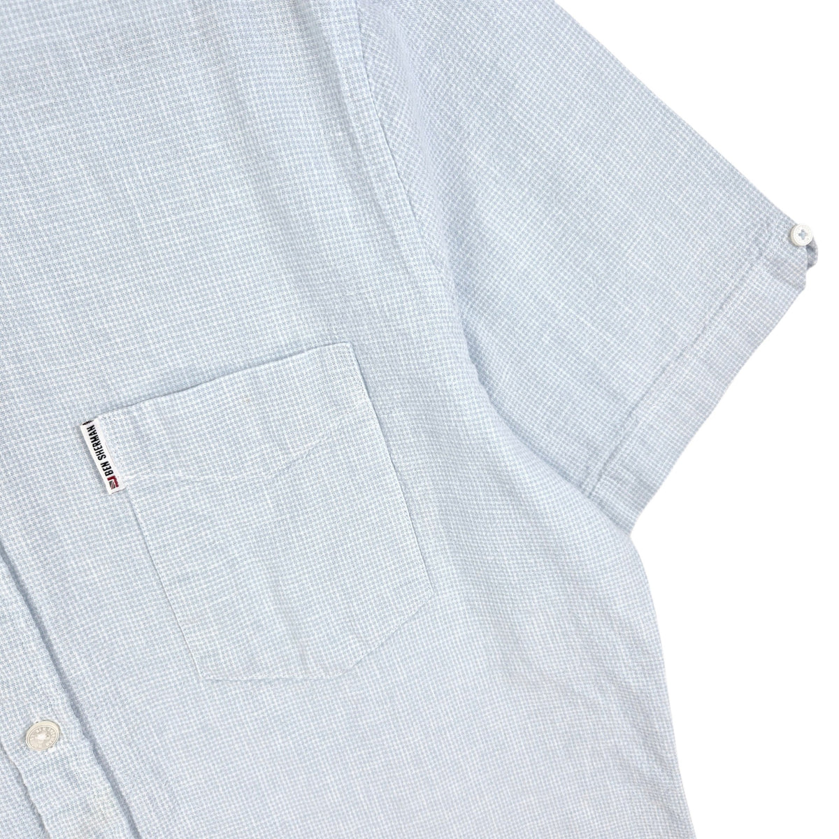 Ben Sherman Light Blue Short Sleeve Button Shirt Size S