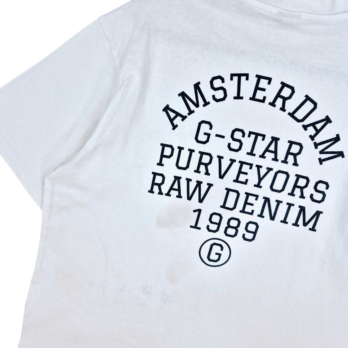 G Star Raw White Tee Shirt Size L