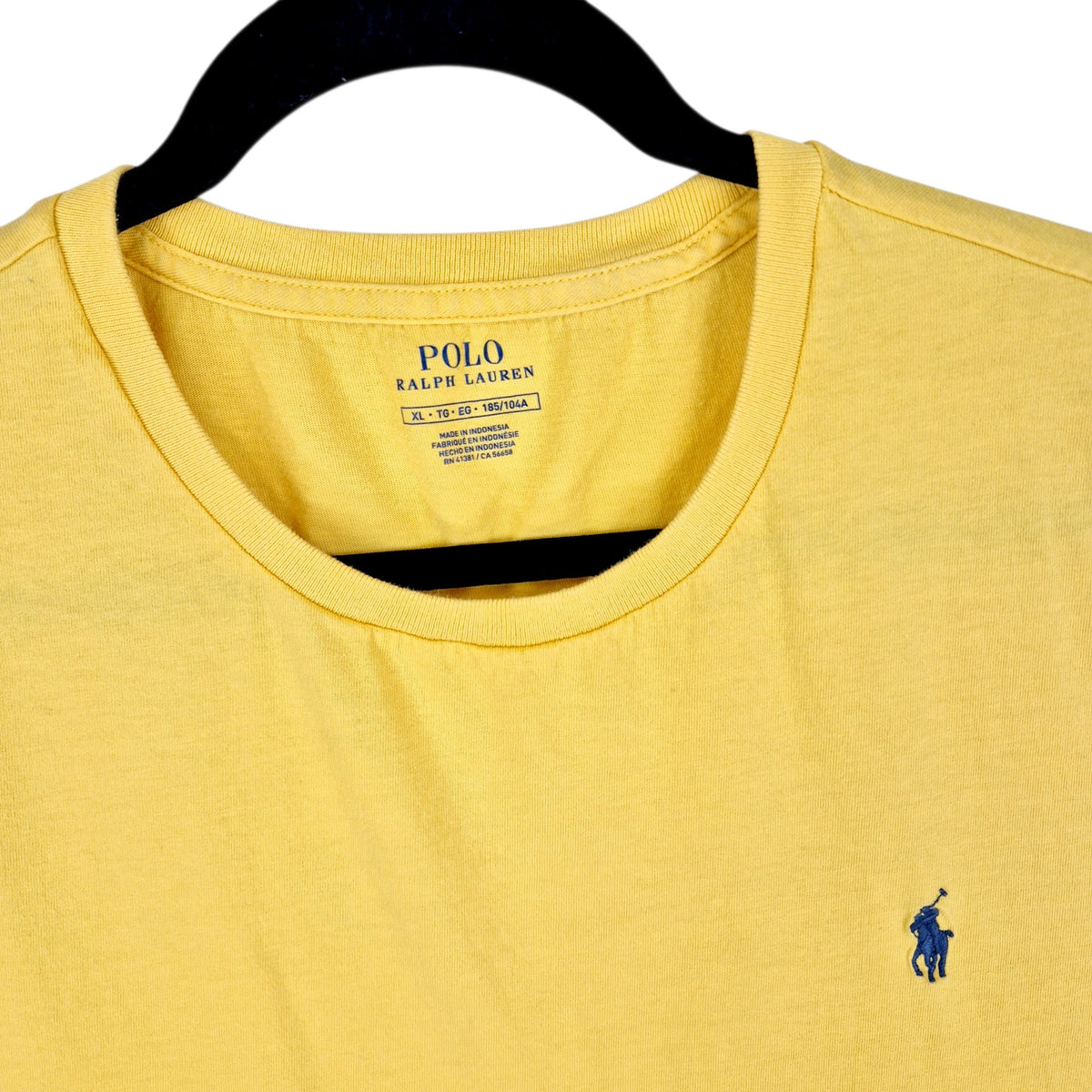 Polo Ralph Lauren Yellow Basic Crewneck Tee Shirt Size XL