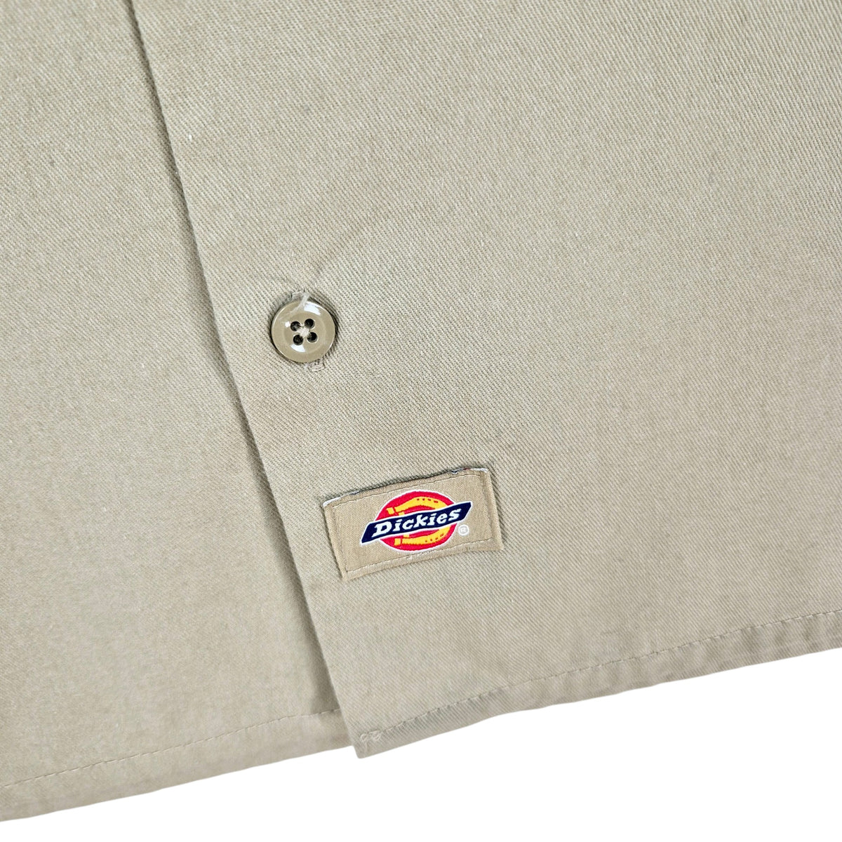 Dickies Light Brown Short Sleeve Button Shirt Size L