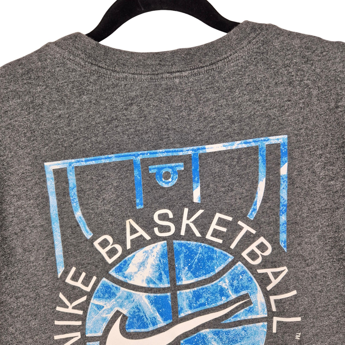 Nike Basketball Dark Grey Loose Fit Tee Shirt Size L