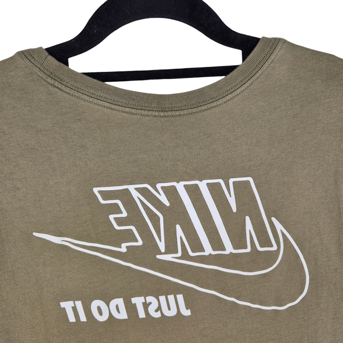 Nike Olive Green Athletic Cut Tee Shirt Size XL