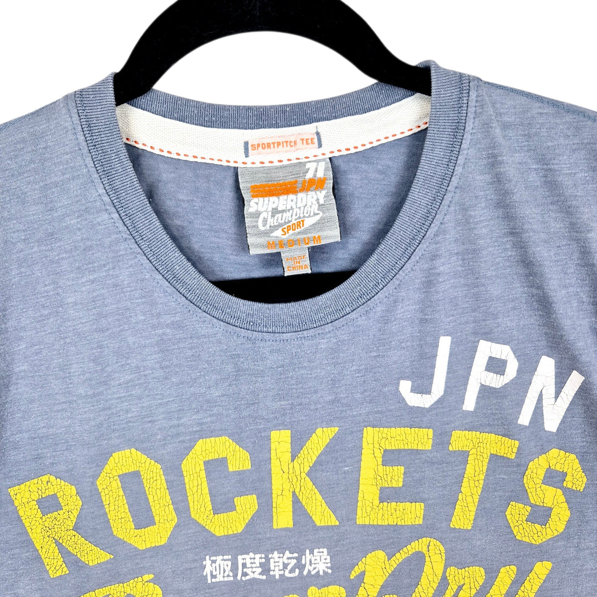 Superdry Steel Blue Tee Shirt Size M
