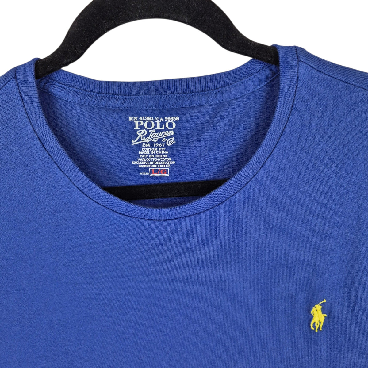 Polo Ralph Lauren Blue Basic Crewneck Tee Shirt Size L