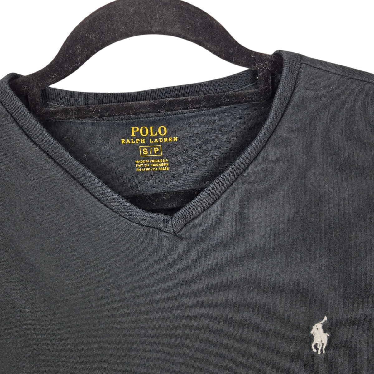 Polo Ralph Lauren Black Basic V Neck Tee Shirt Size S