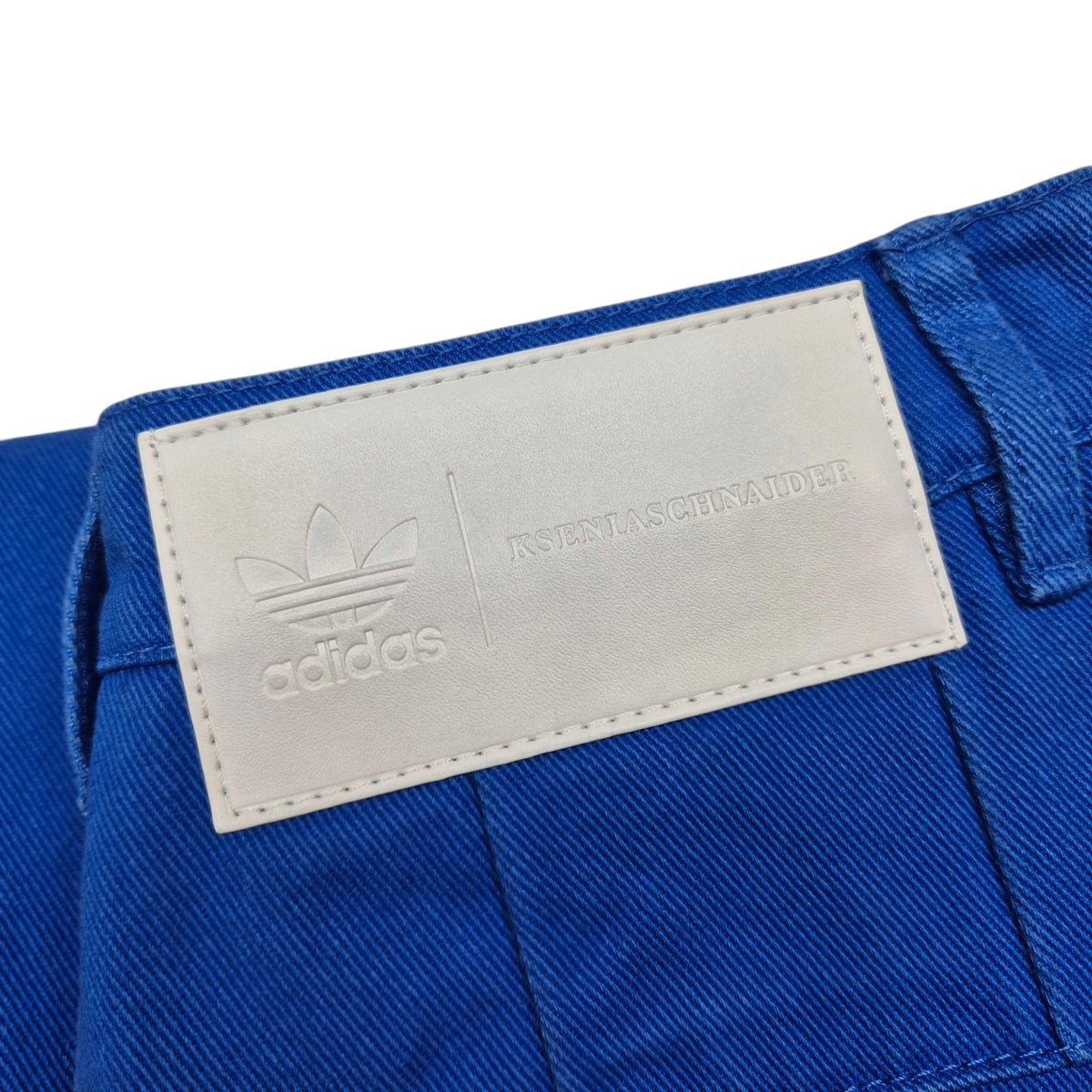 Adidas Ksenia Schnaider Womens Blue Extra Loose Fit Denim W26