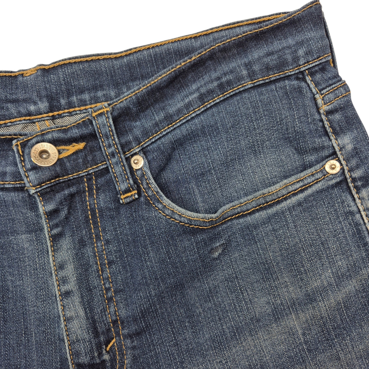 Levis 514 Jeans Dark Blue Straight Leg Crop Denim W31