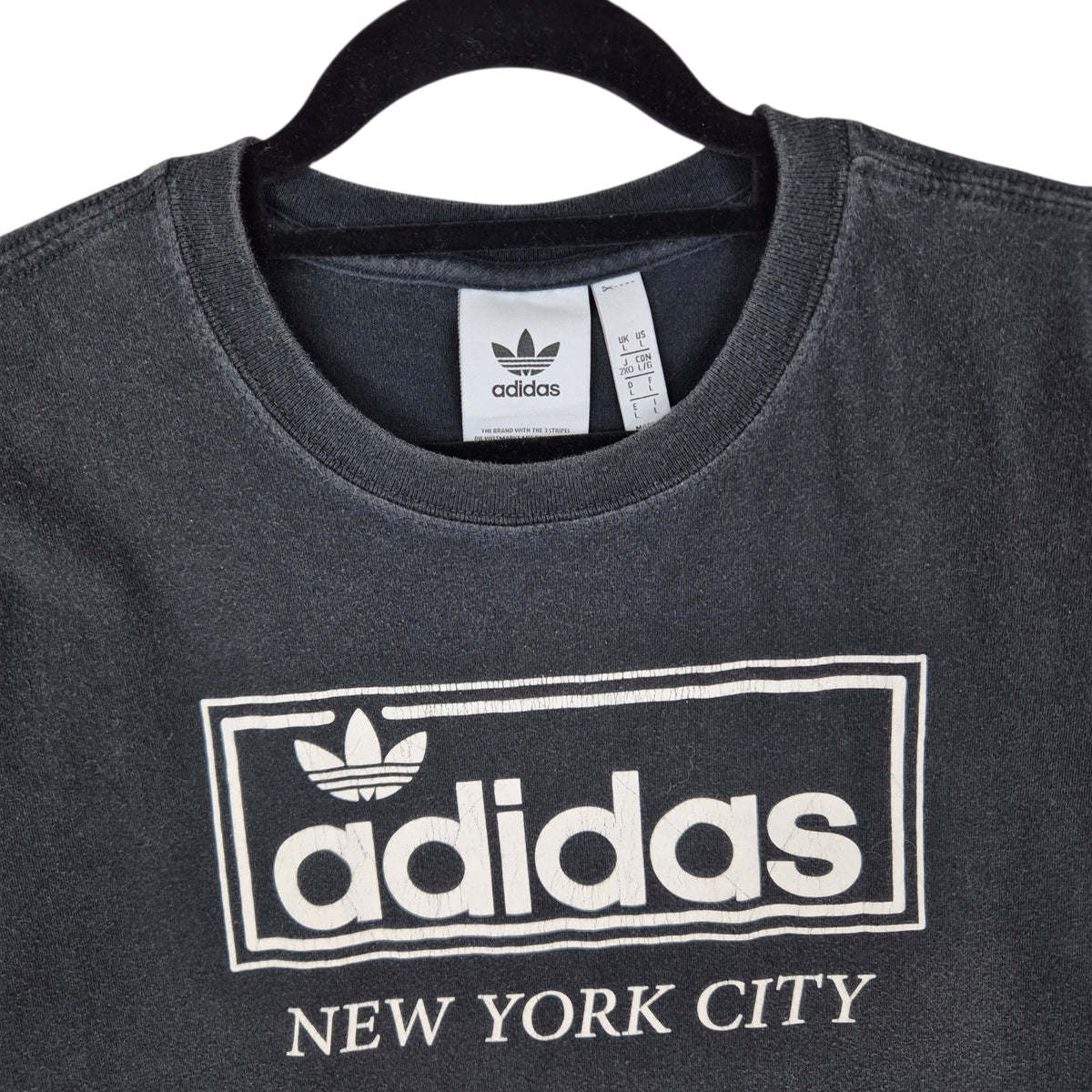 Adidas Black New York City Tee Shirt Size L