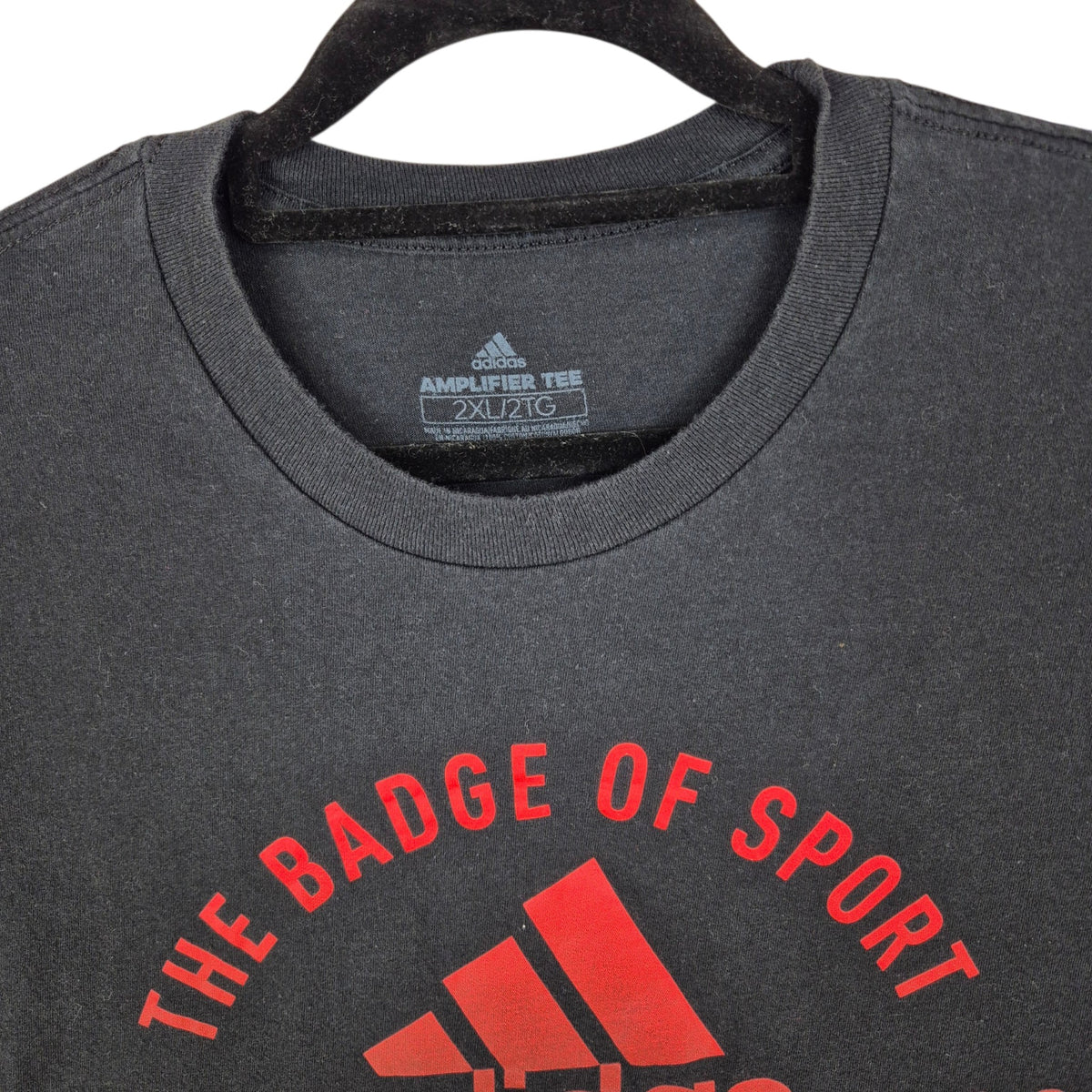 Adidas Black Tee Shirt Size 2XL