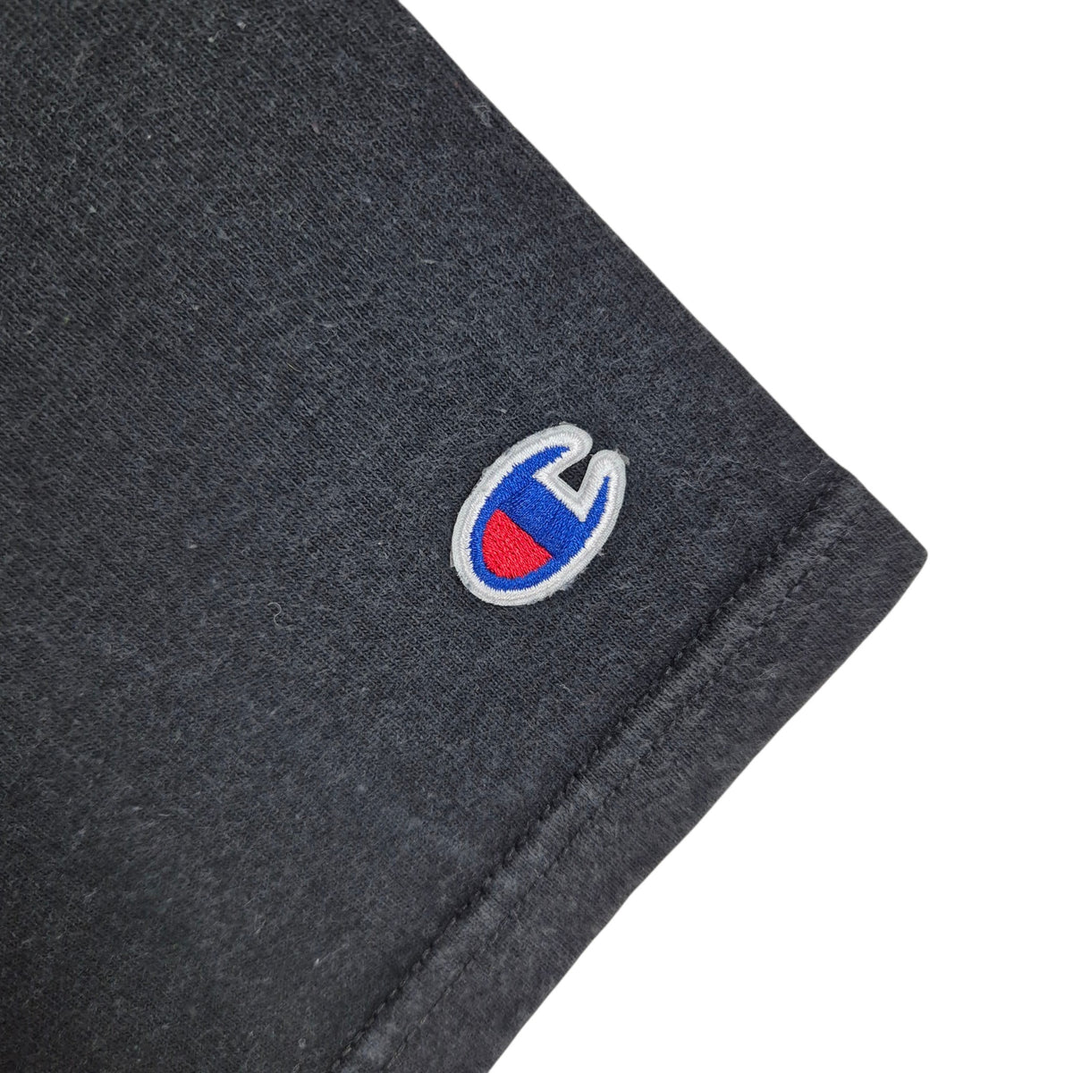 Vintage Champion Black Embroidered Tee Shirt Size S