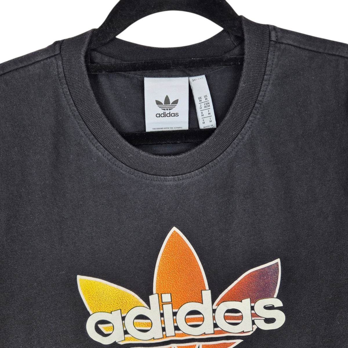 Adidas Black Cotton Tee Shirt Size M