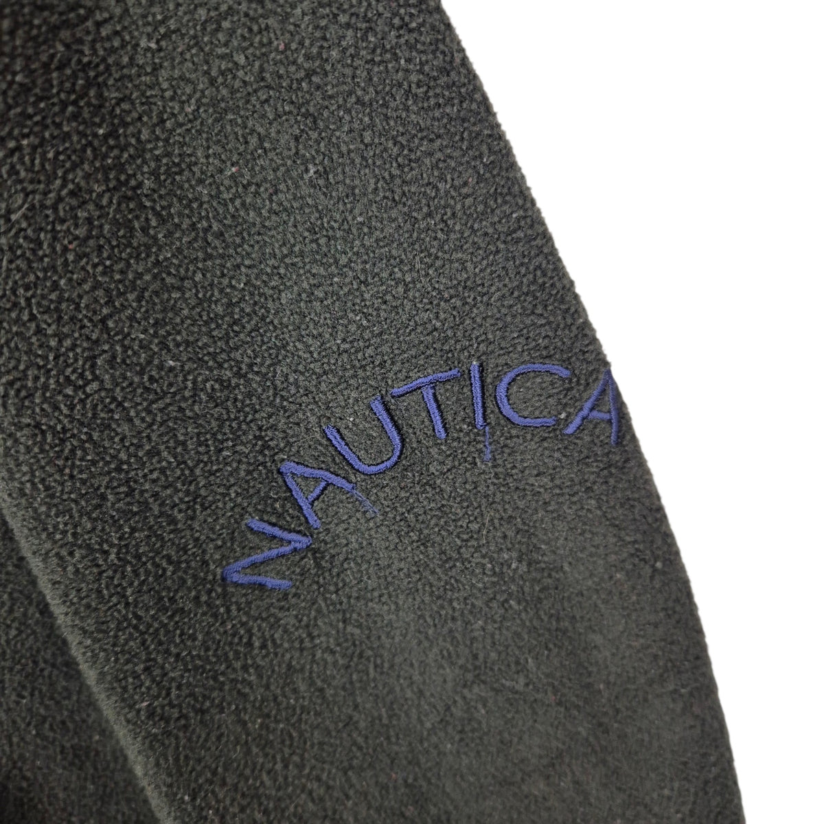 Nautica Dark Green Quarter Zip Fleece Jumper Size M