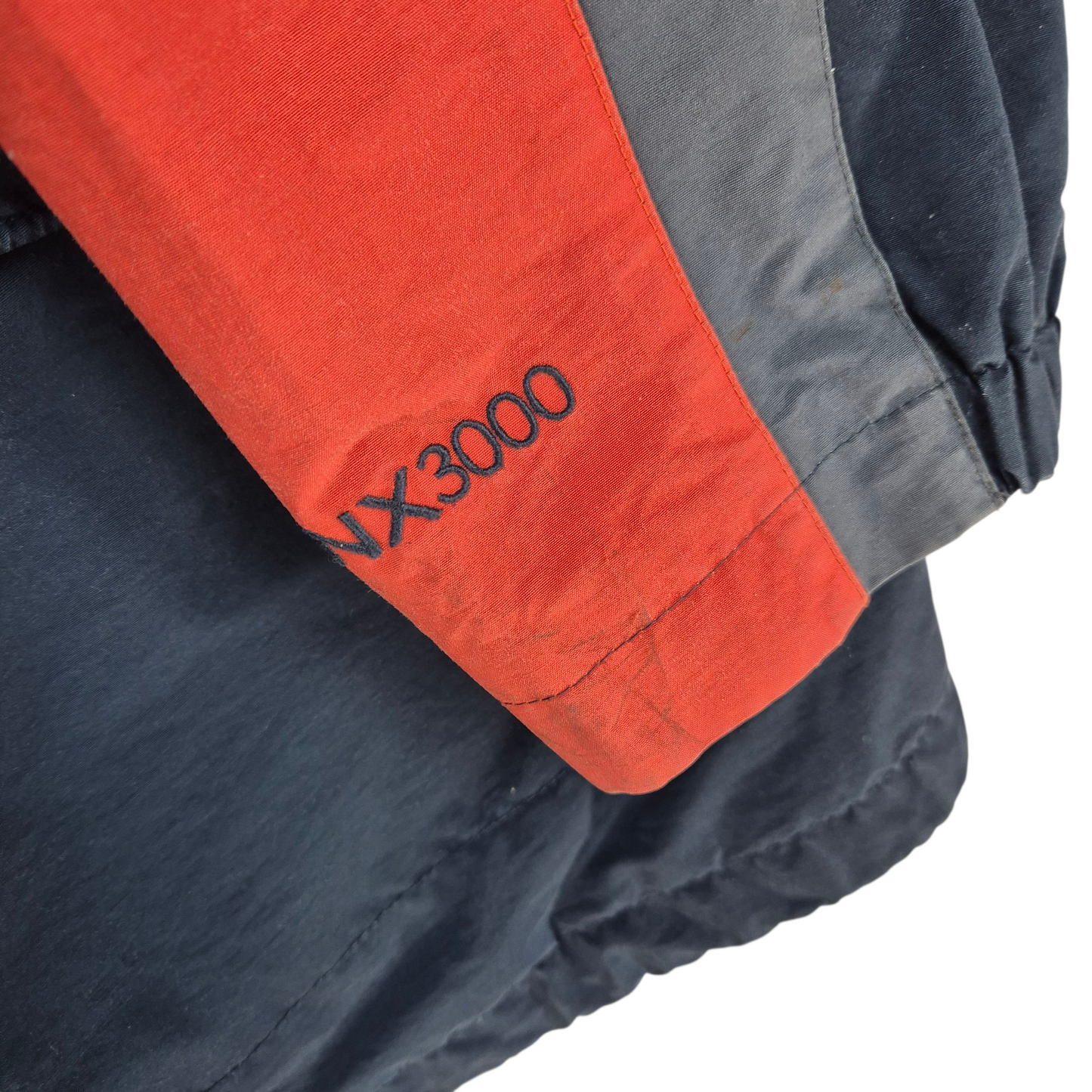 Nautica Orange & Grey NX3000 Nylon Windbreaker Jacket Size L