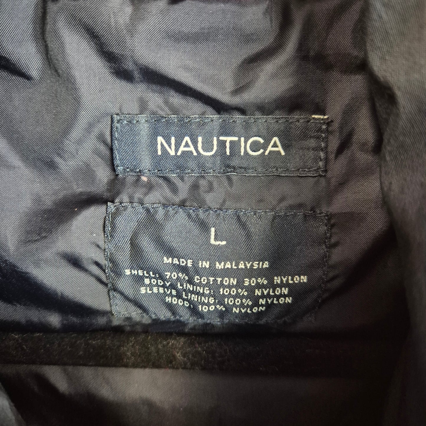 Nautica Orange & Grey NX3000 Nylon Windbreaker Jacket Size L