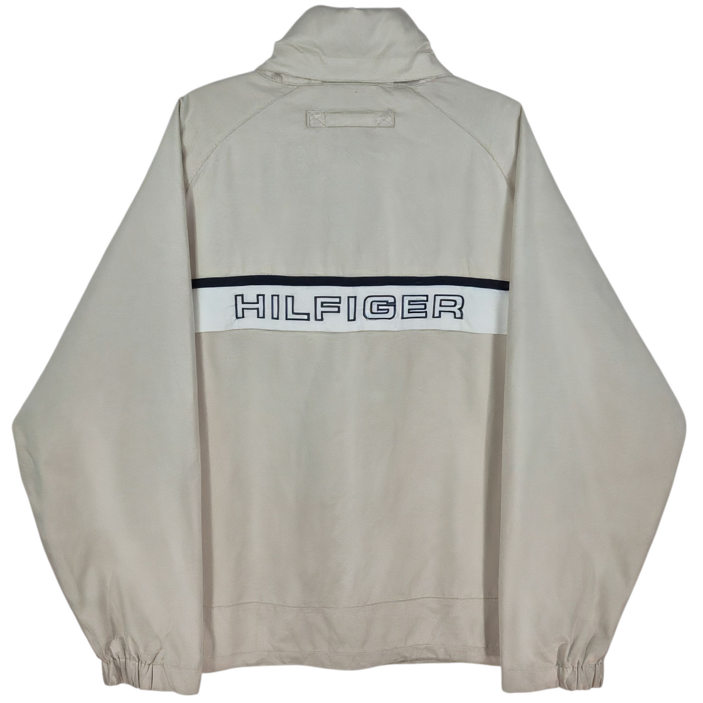 Tommy Hilfiger Cream White Quilted Windbreaker Jacket Size 2XL