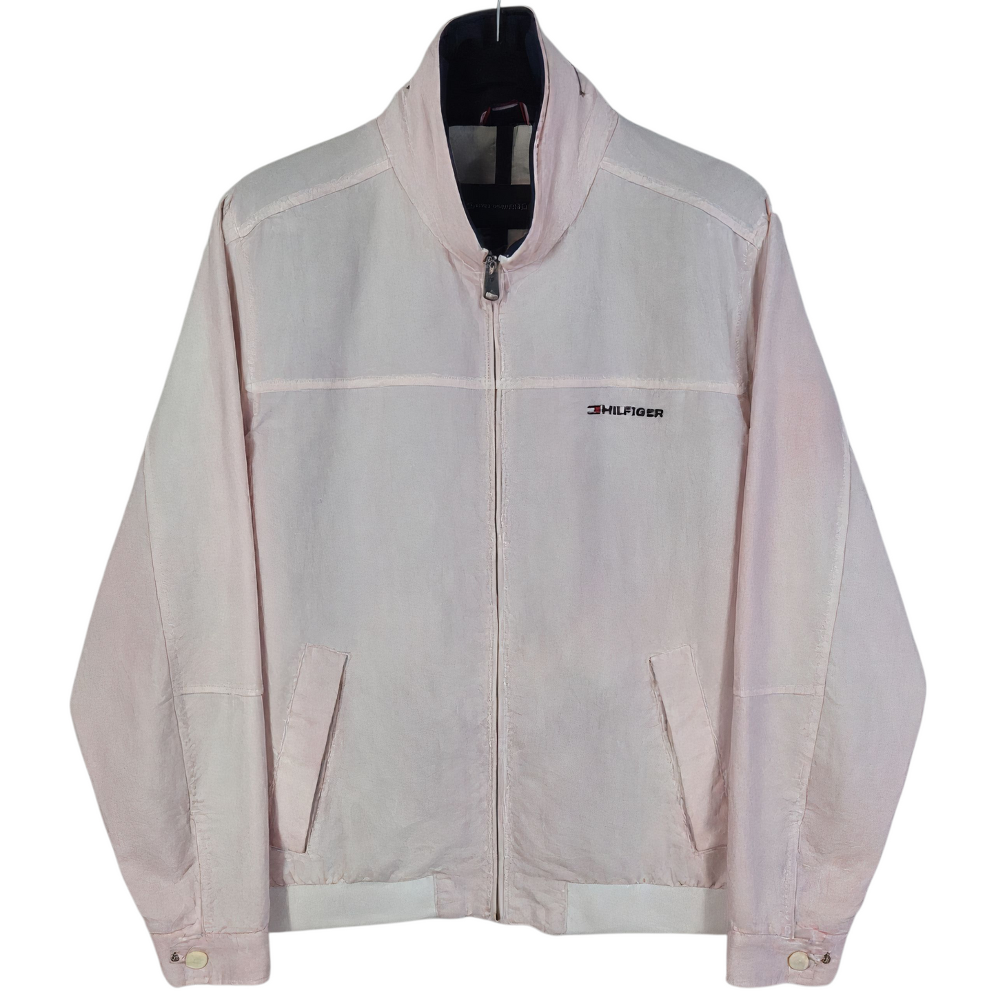 Tommy Hilfiger Light Pink Nylon Windbreaker Jacket Size S