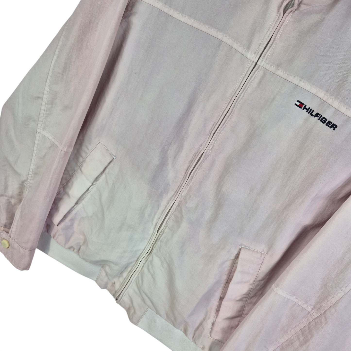 Tommy Hilfiger Light Pink Nylon Windbreaker Jacket Size S