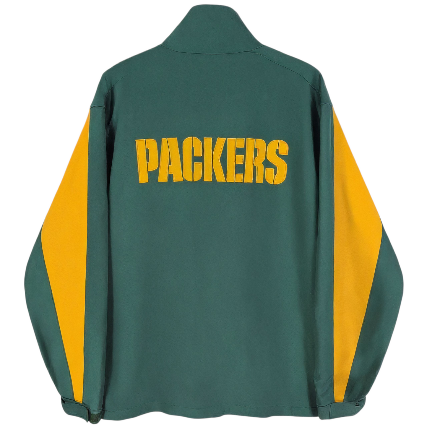NFL Green Bay Packers Green & Yellow Windbreaker Jacket Size 3XL