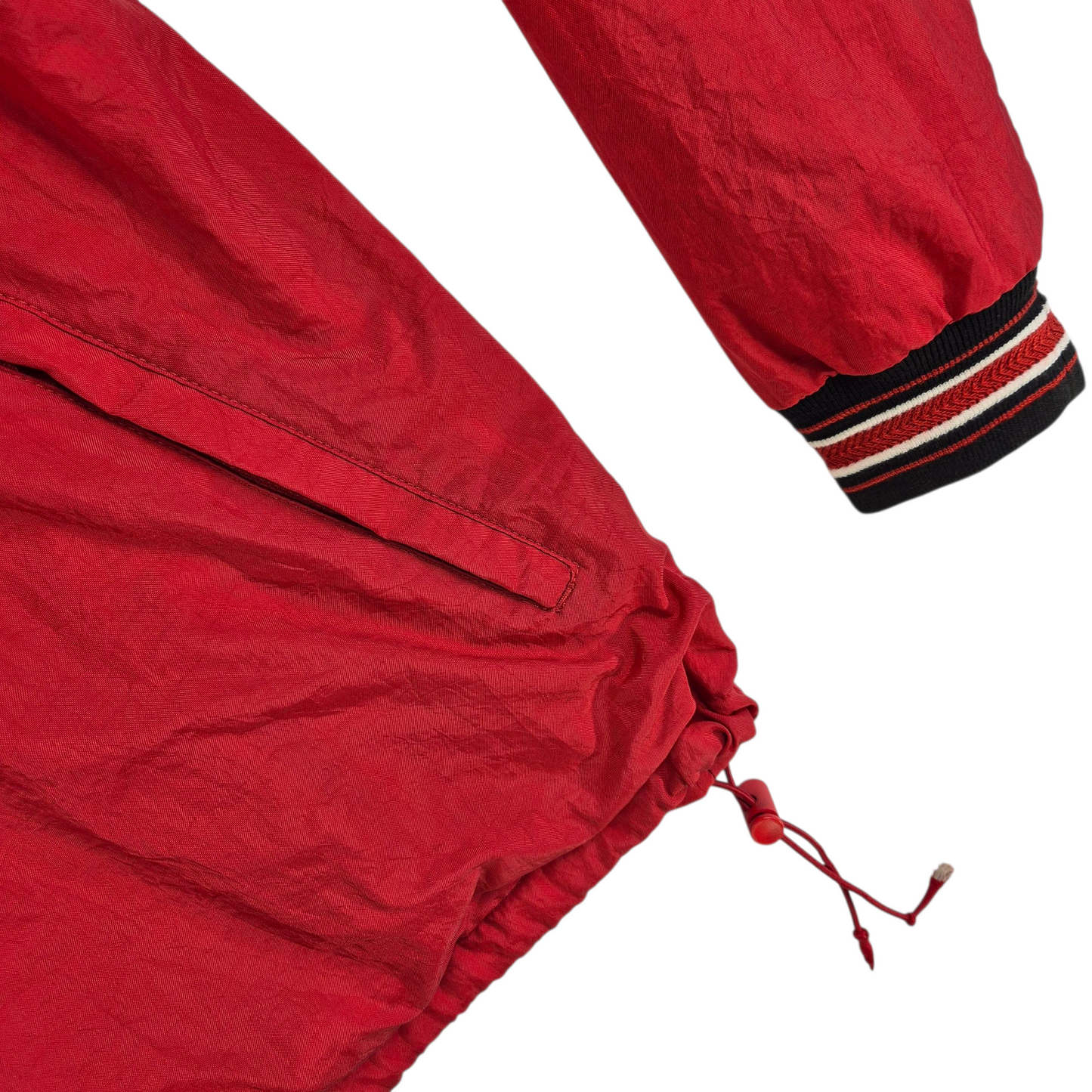 Vintage Champion 90's Wisconsin Badgers Red Nylon Spray Jacket Size M