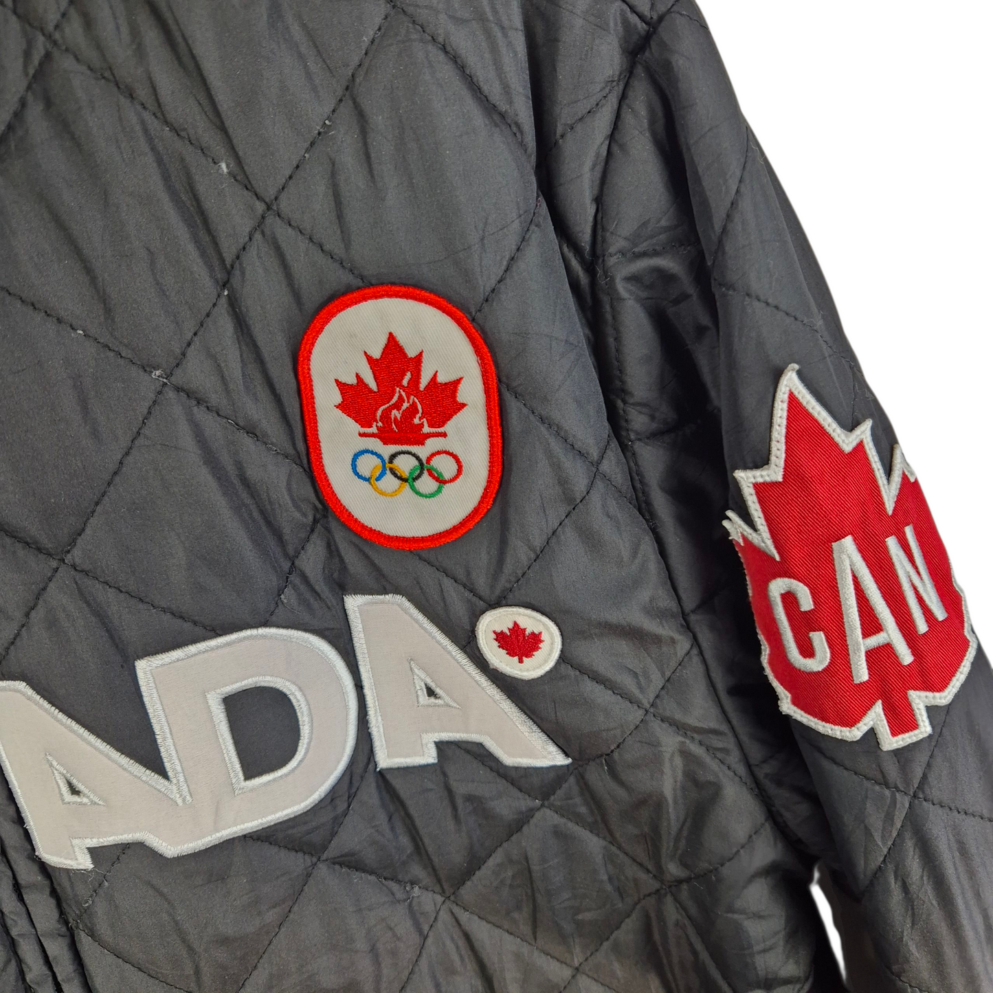 Canada Olympic Team Vancouver 2010 Black Padded Jacket Size M