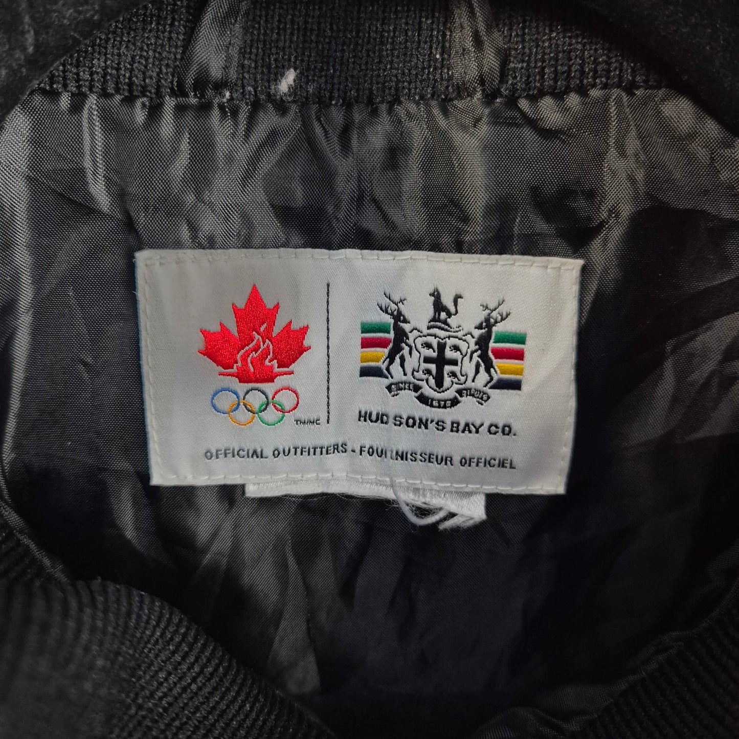 Canada Olympic Team Vancouver 2010 Black Padded Jacket Size M