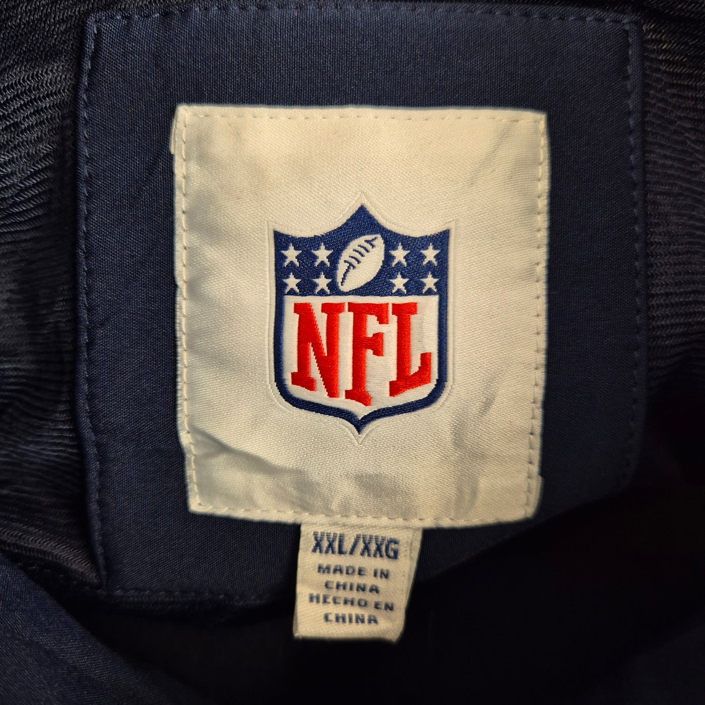NFL New England Patriots Dark Blue Windbreaker Jacket Size 2XL