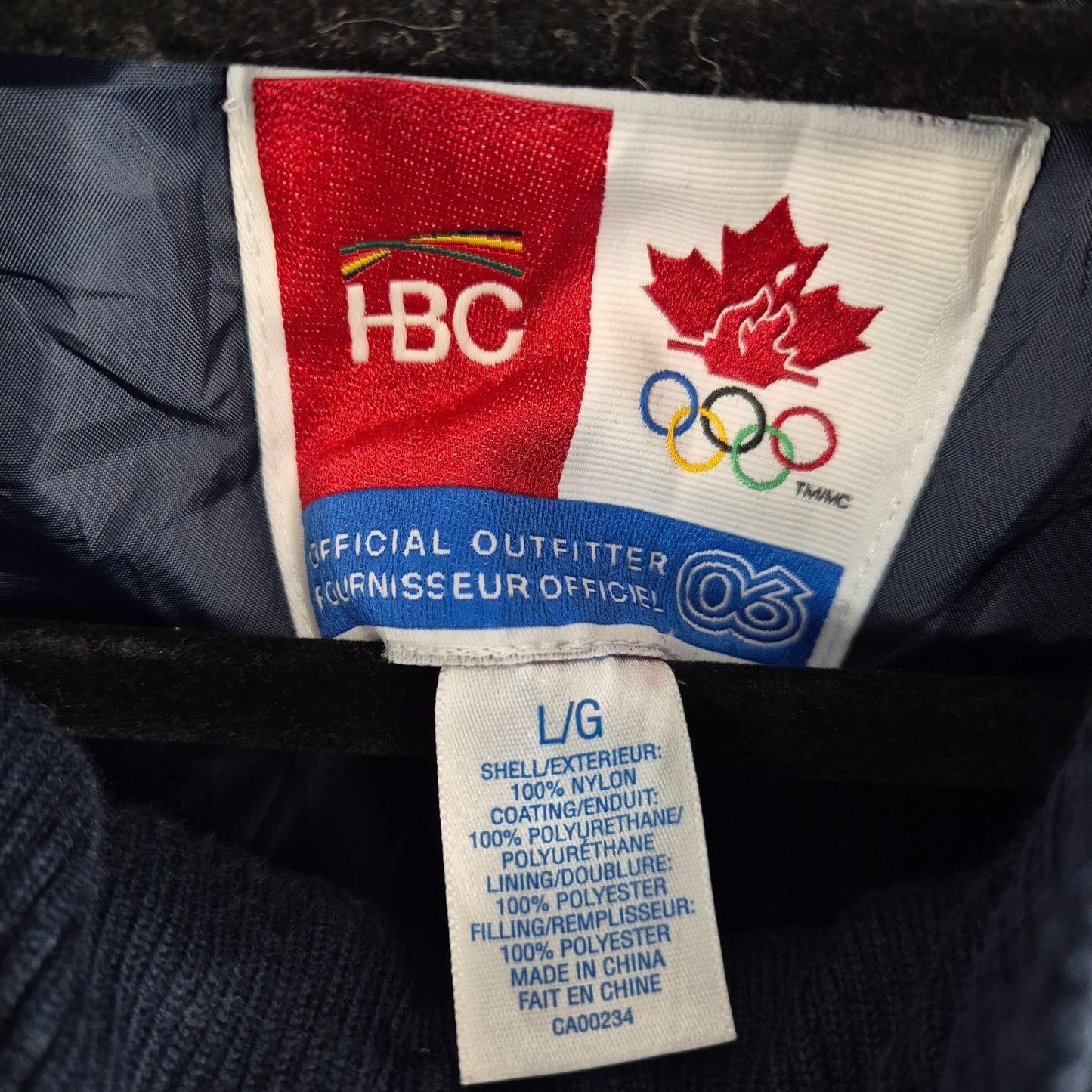 Canada Olympic Team Dark Blue Padded Gilet Vest Size L