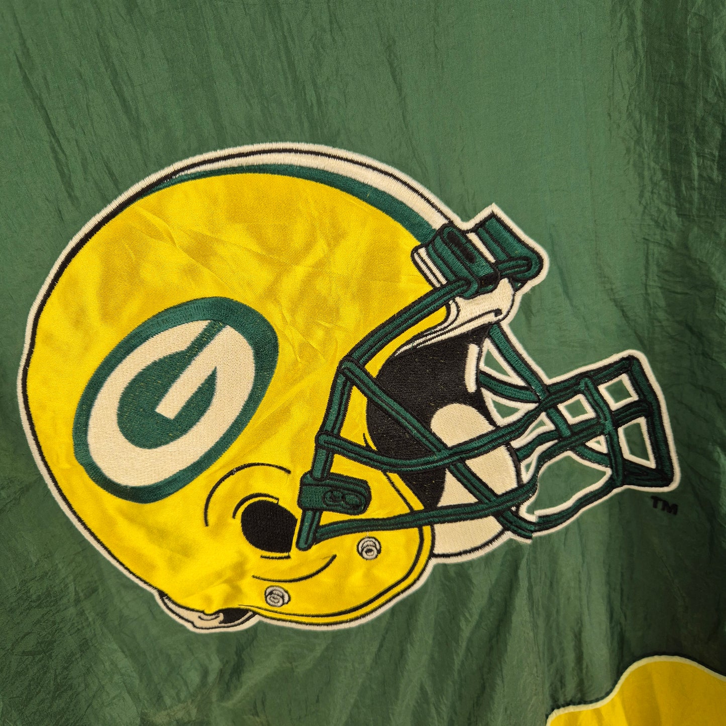 Vintage Logo 7 NFL Green Bay Packers 90's Quilted Jacket Size L