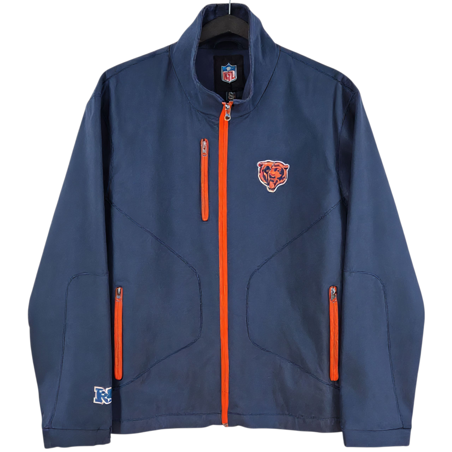 NFL Chicago Bears Dark Blue Windbreaker Jacket Size M
