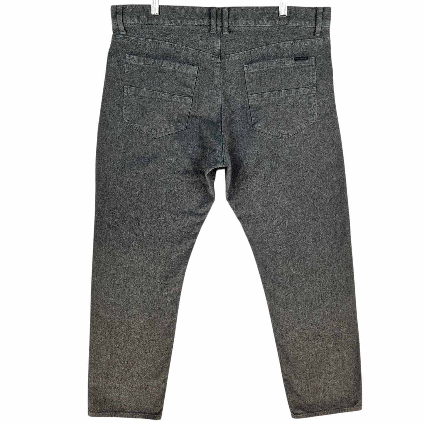 Calvin Klein Jeans Grey Straight Leg Textured Chino Pants W38
