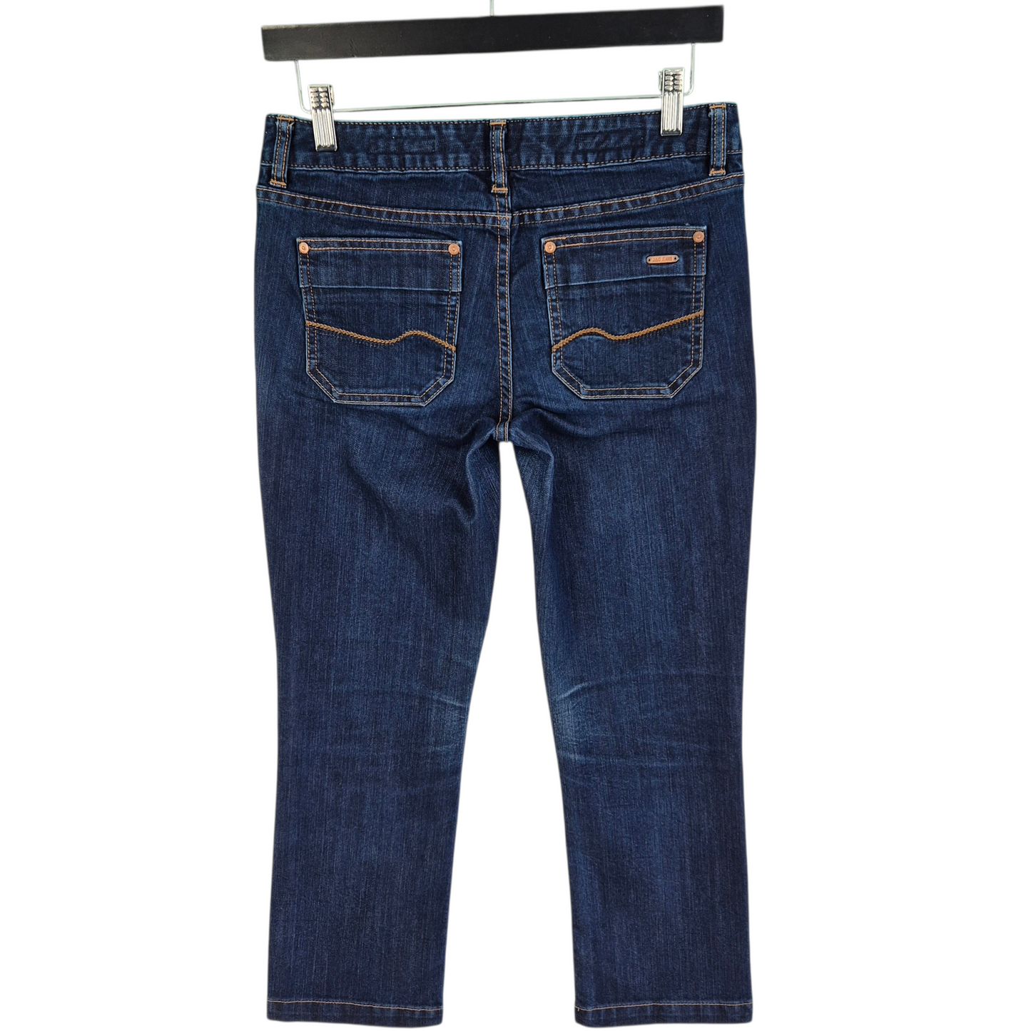 Vintage Jag Jeans Womens Dark Blue Mid Rise Reg Fit Crop Denim W29