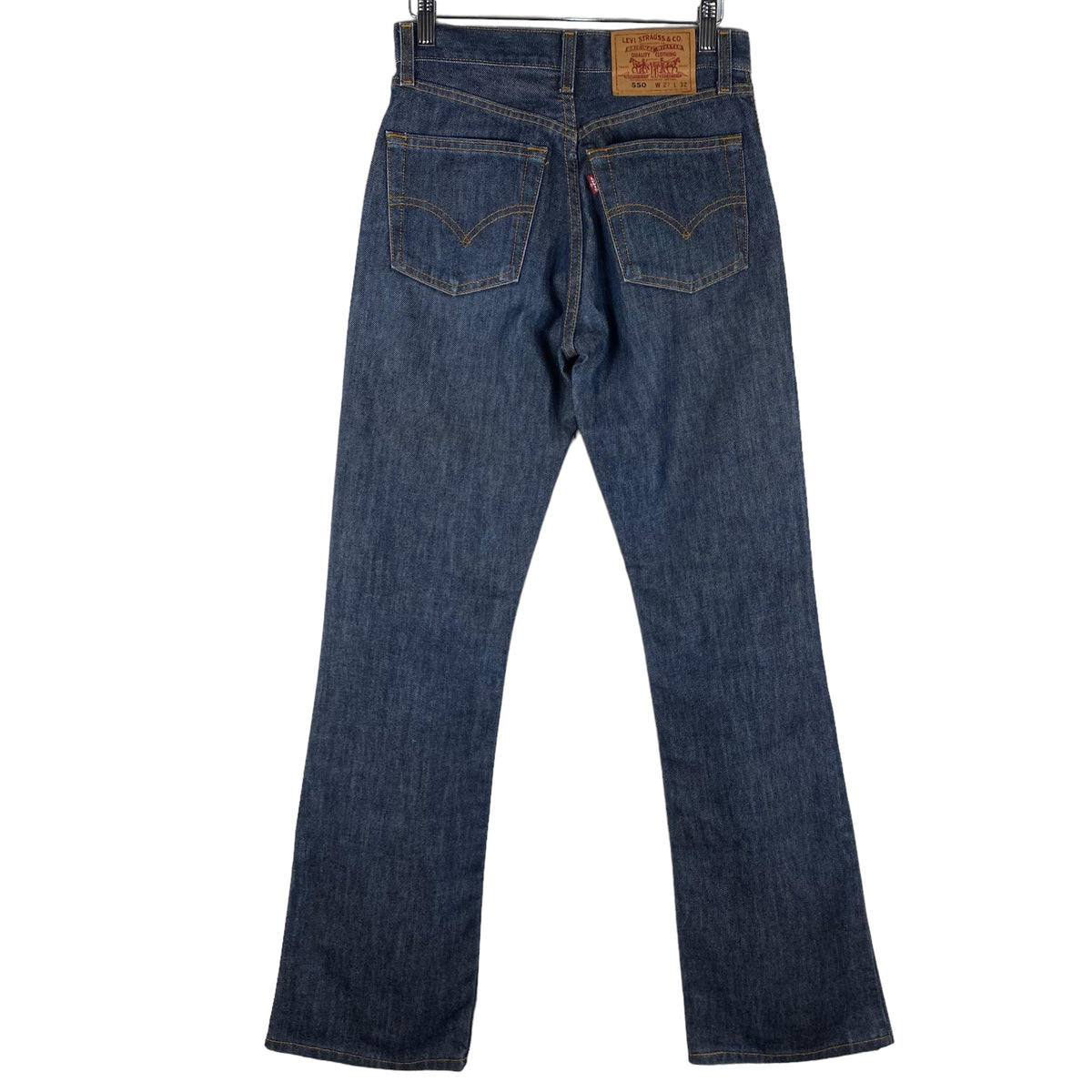Vintage Levis 550 Jeans 90's Dark Blue Flare Leg Australia Made Denim W27