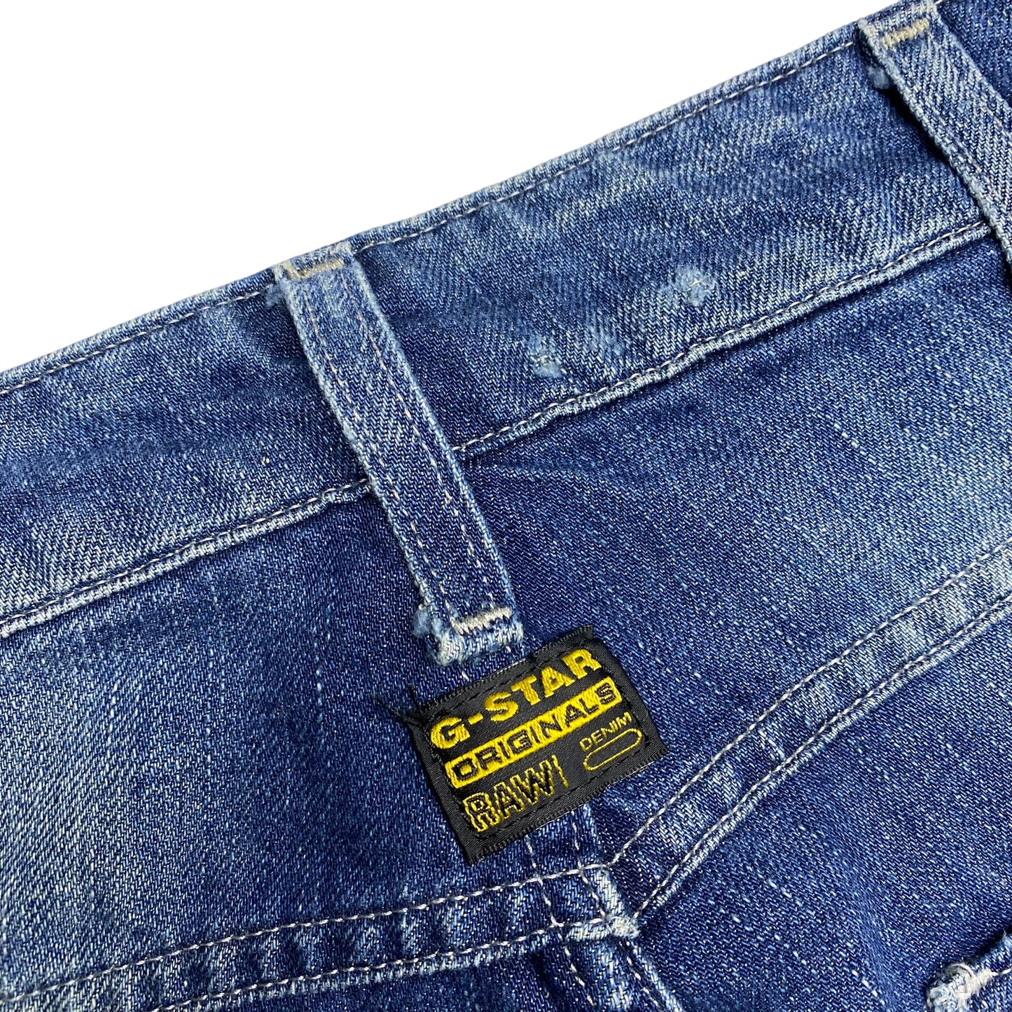 G Star Raw Jeans Blue Slim Fit Distressed Denim Bottoms W31