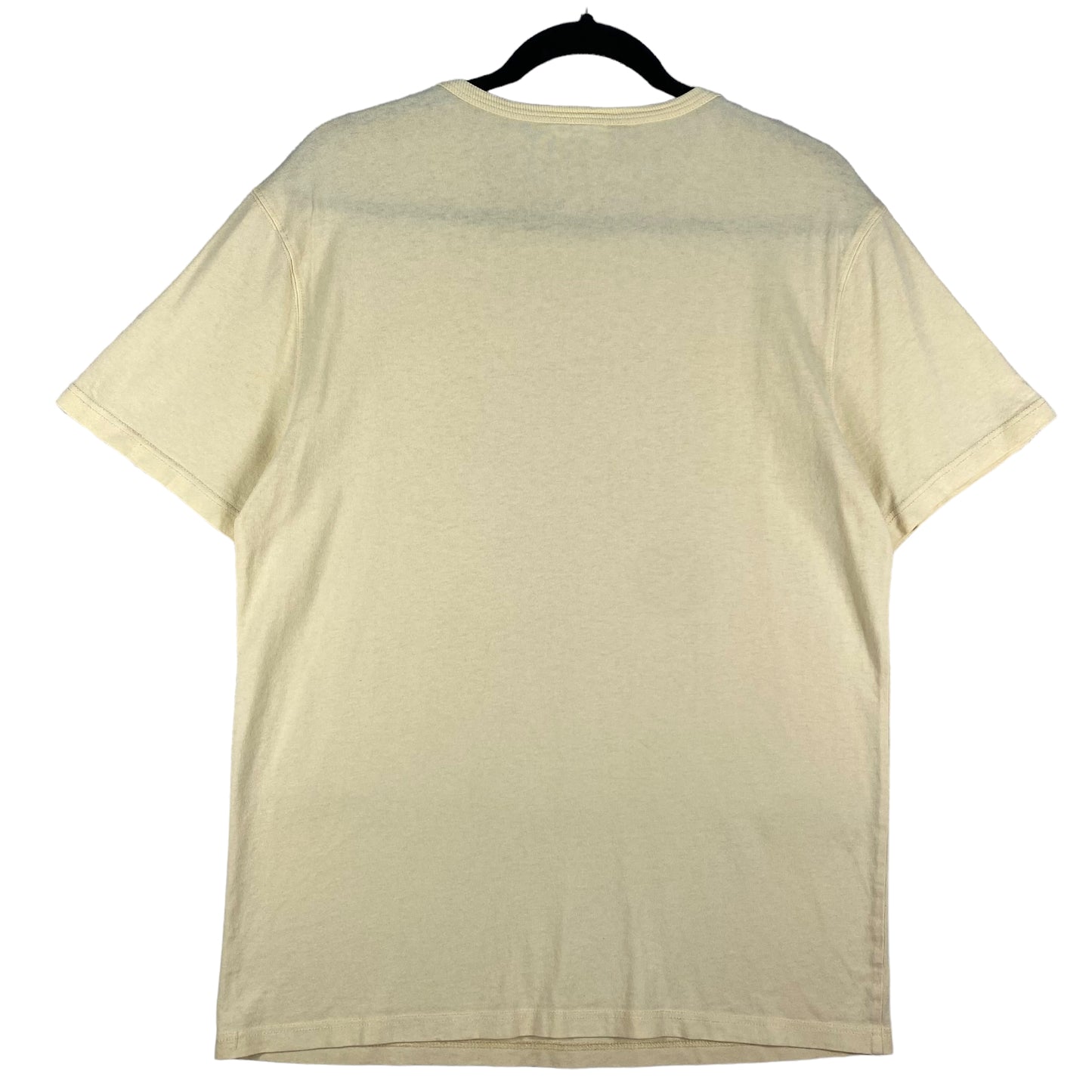 Champion Heritage Light Yellow Embroidered Cotton Tee Shirt Size M