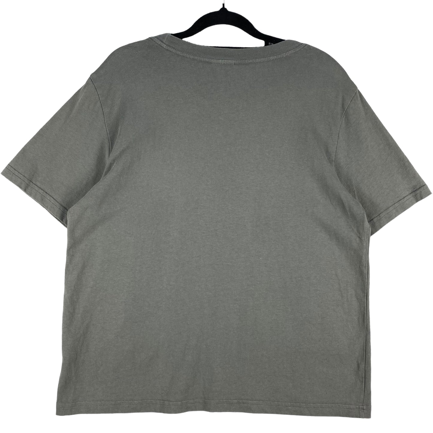 Lee Womens Stone Grey Embroidered Oversized Cotton Tee Shirt Size M