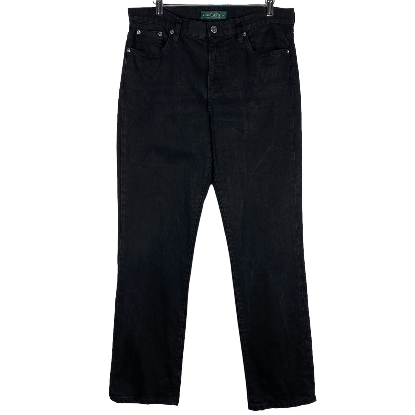 Ralph Lauren Green Label Womens Black Regular Straight Leg Denim W33