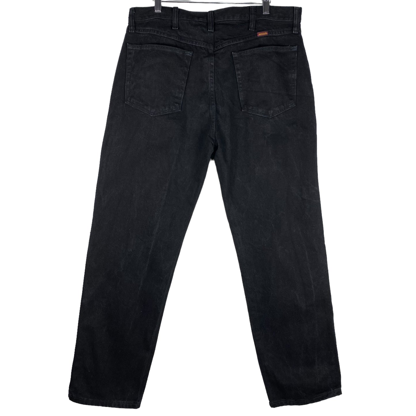 Vintage Rustler Jeans Black Regular Tapered Leg Denim Bottoms W35